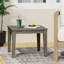 Table d'appoint en bois gris, aspect transitionnel minimaliste, l 20 po x P 16,11 po, capacité de charge extérieure de 20 lb x 20 x 16,11 lb, capacité