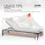 Housse pour chaise longue de patio imperméable l 68 po x P 30 po x H 30 po - Toile robuste 600D pour chaise longue de piscine-82012124-199674895