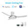 Daffodil Smart Ceiling Fan with Remote, Light Kit Included, Works with Google Assistant, Amazon Alexa, and Siri Shortcuts.
