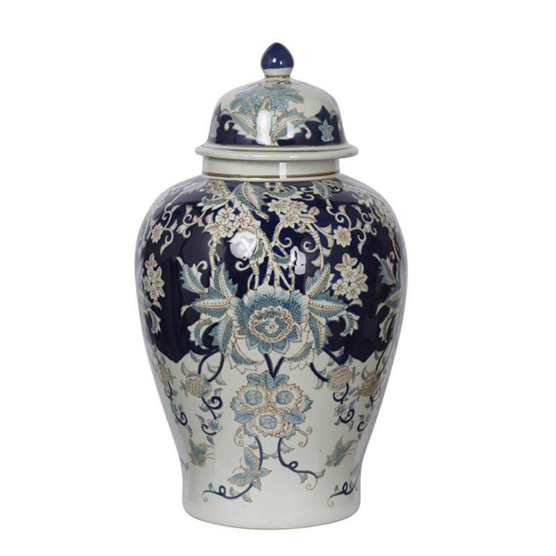 D13.5x23"  Charette Porcelain China Jar