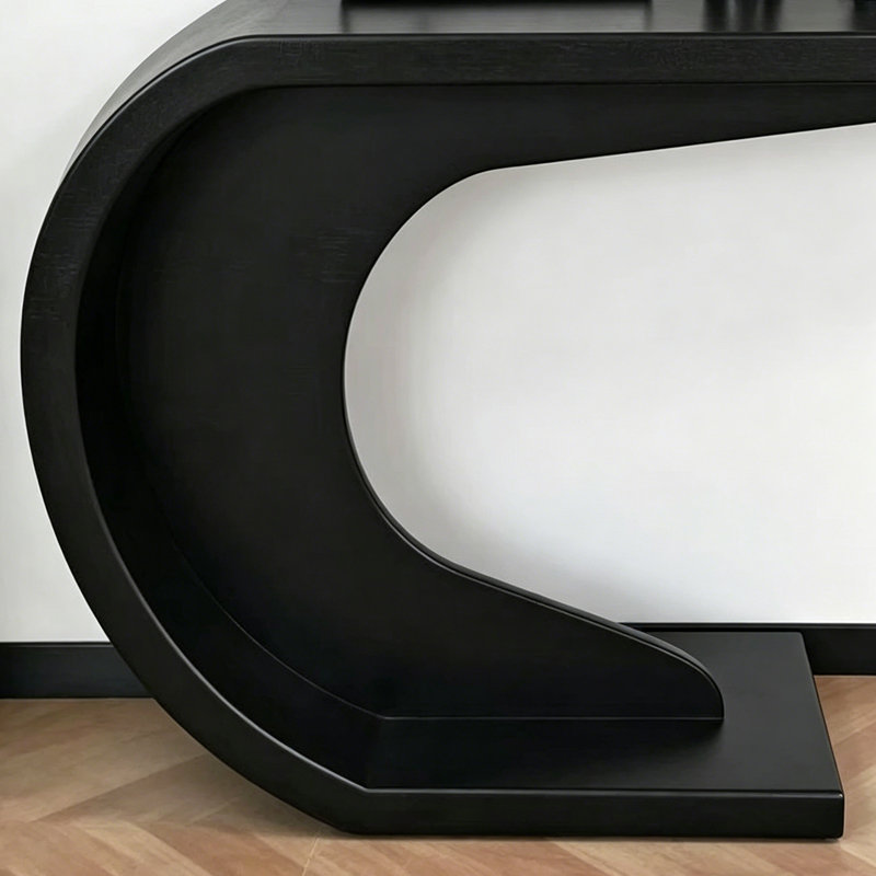 Console moderne noire minimaliste, 31.5" H x 47.2" W x 11.8" D
