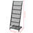 Magazine Rack 18.7"x16.9"x52.4" Black A4