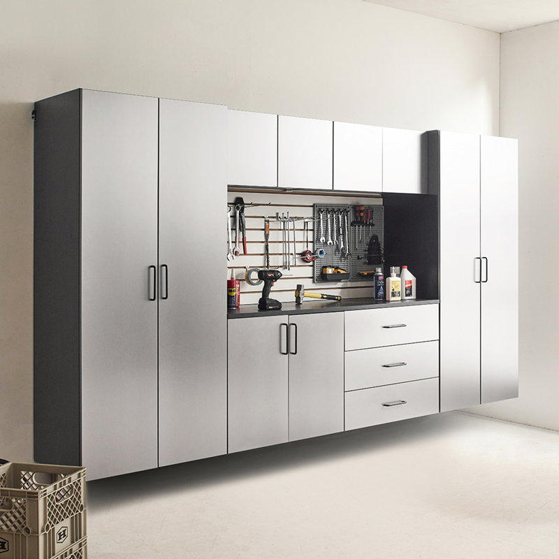 Metal Wall Mounted Tool Cabinet - Series, 32 In. W X 28 H 20 D, Metallic Gray, Quiet , Heat & Water , Strong Edge Banding D Storage Enhanced
