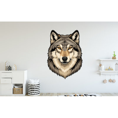 Autocollants muraux loup I, décoration murale animal I, art mural loup, autocollants muraux pour salle de bain en vinyle 394DRE