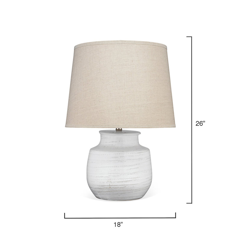 Lampe de table blanche 26 "Trace