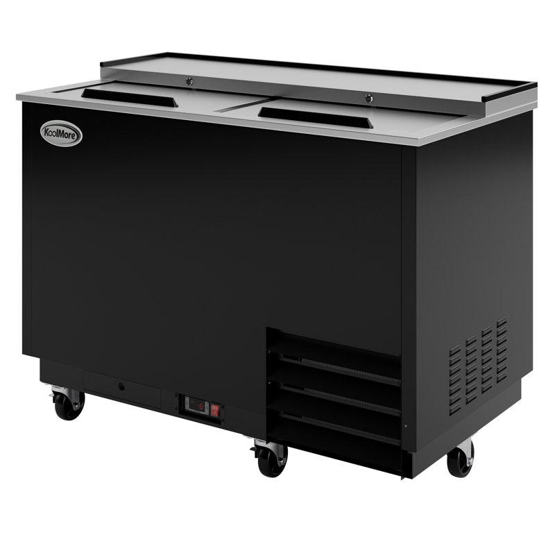 50 in. Commercial Glass Froster in Stainless Steel, ETL Listed, 14 cu. ft. (KM-GF50-SS), Black