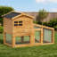 Cage à lapin à double couche - cage à lapins en bois 53 2 l avec plateau amovible