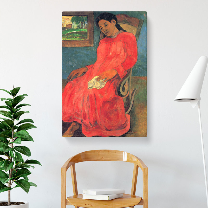 Seated Woman Vol.1 by Paul Gauguin - Wrapped Canvas, 50cm H x 35cm W x 3cm D