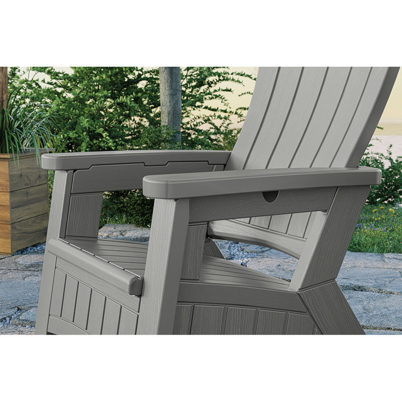 Chaise Adirondack en résine Suncast, Gris colombe