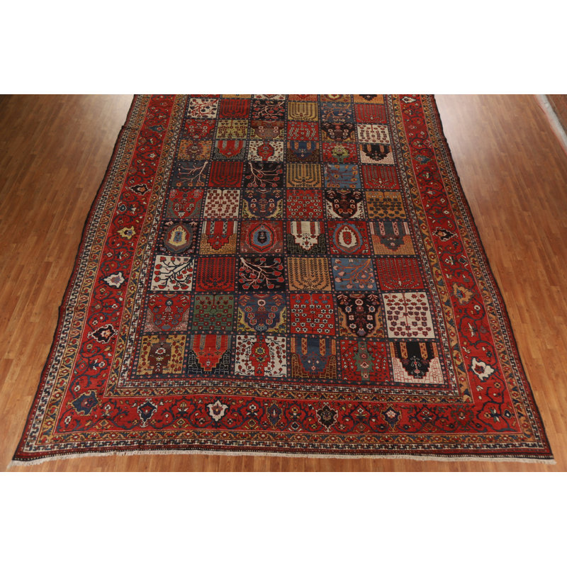 Tapis unique en laine noué à la main avant 1900 de style 13 pi x 20 pi 5 po Bakhtiari