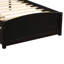 Lit plateforme simple avec deux tiroirs, espresso-124438778