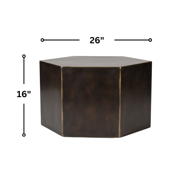Table basse géométrique en métal