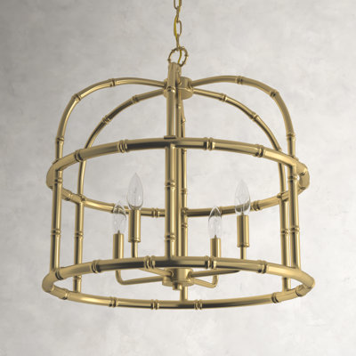 Ethan 4 - Light Metal Dimmable Chandelier