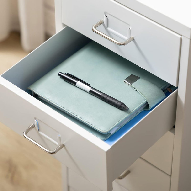 6-Drawer Mobile File Cabinet, Rolling Filing Organizer with Casters for Home,Office and School, White