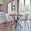 Haynesville Round Metal Base Dining Table-1087132210