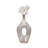 Ethean Decorative Stoneware Ceramic Vase with Sculptural Modern Silhouette and Textured Oval Body for Contemporary Display Appeal-1867914536