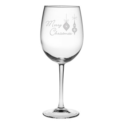 Ornements joyeux de noël 19 oz. verre à vin tout usage Sherrell
