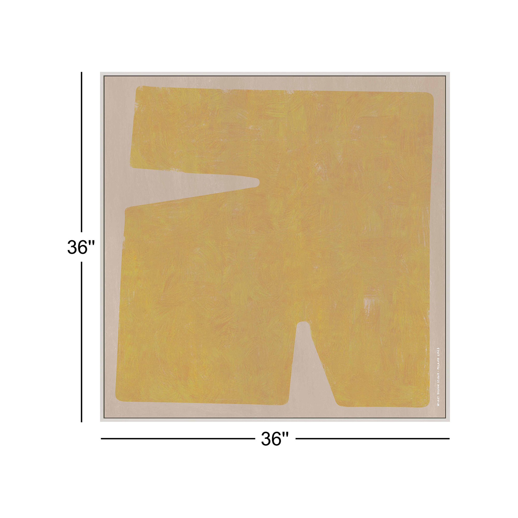 Sculpted Pastel 6 by Romina Gadler, 36" H x 36" W, White Canvas Framed
