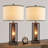 Eleonora 26" Bronze Metal Table Lamp Set With Night Light And USB Ports