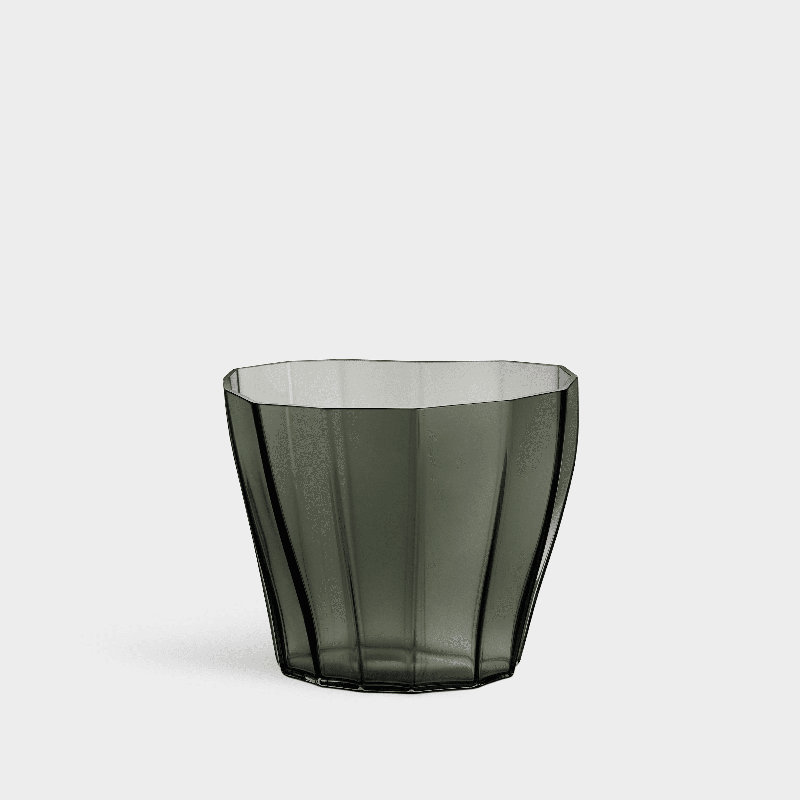 Reed Handmade Glass Table Vase, Moss Green