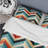 Mid Century Geometric Blue And Beige Pattern I Geometric Shapes Duvet Cover-932129983