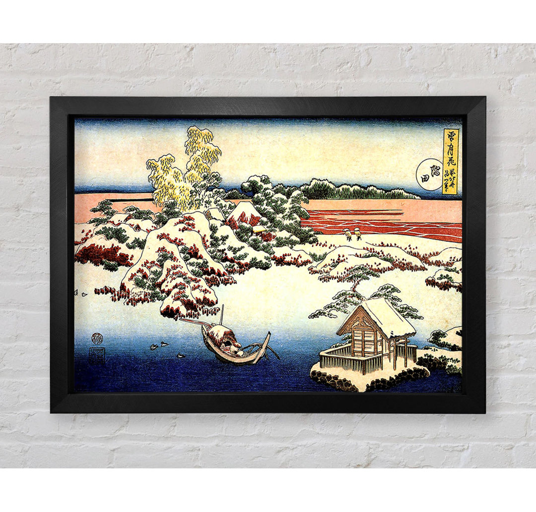 Hokusai Winterlandschaft von Suda von Katsushika Hokusai - Einzelne Bilderrahmen Kunstdrucke