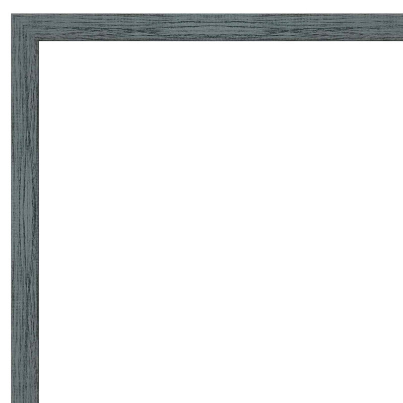 Blue Grey Rustic Narrow Framed Dry Erase Magnetic Board Organization Boards, 25" H x 37" W
