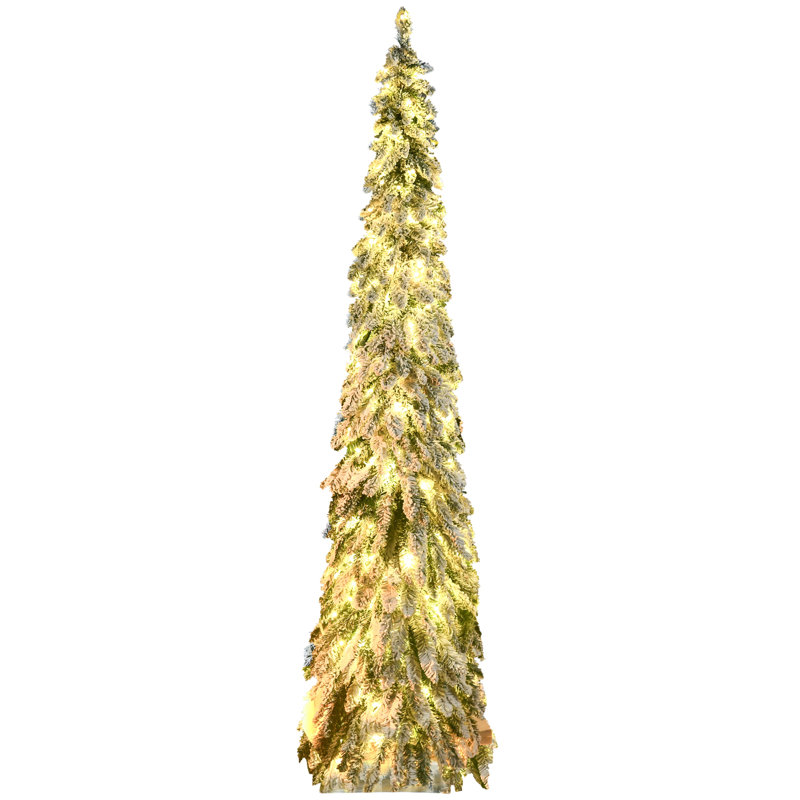 Arbre de Noël artificiel de 7 pi avec 534 branches floquées et 350 lumières DEL pour la magie des Fêtes