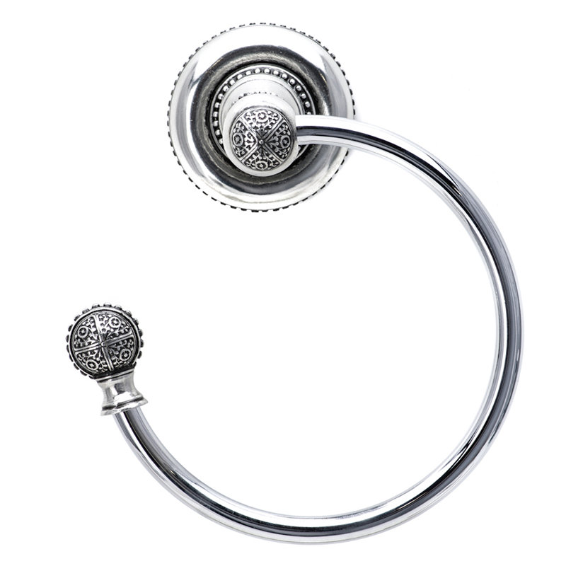 Millennium swing towel smooth ring left , Silver