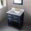 Ensemble de meuble-lavabo simple 30 po avec plateau en marbre blanc de Carrare Doucette-1780813642-1803987718