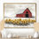 «Donnovin Sunflowers And The Winter Barn Soft Grays II», art mural toile de tournesols