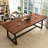 Walnut&Black Rectangular Solid Wood Writing desk-1760780659