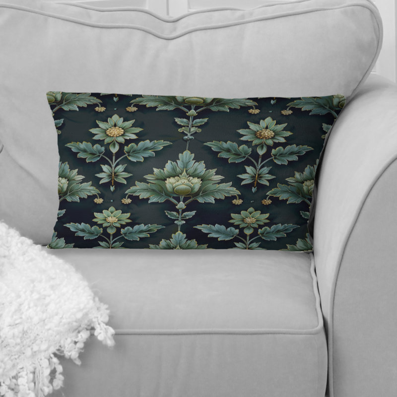 Coussin lombaire vert et jaune I