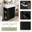 Meuble-lavabo noir pour salle de bain, meuble-lavabo autoportant avec porte à charnières à droite et lavabo en céramique pour petites salles de bain-247144752-247144764