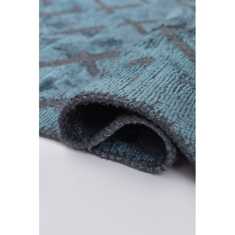 Rapture Teal Blue Abstract Luxury Area Rug, Rectangle 7'10" x 11'2"
