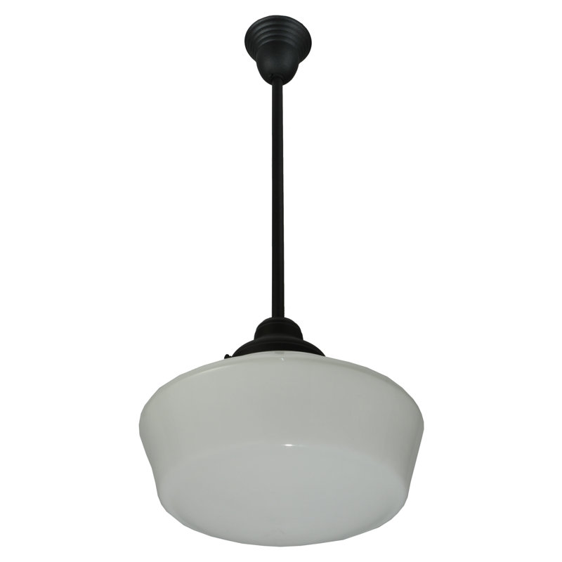 Schoolhouse & Early Electric 1 - Light Pendant, 38" H x 16" W x 16" D