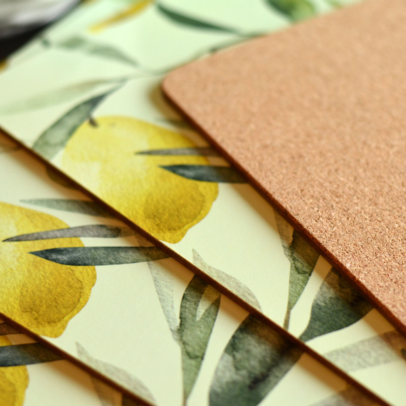 Engineered Wood Floral Rectangle Placemat