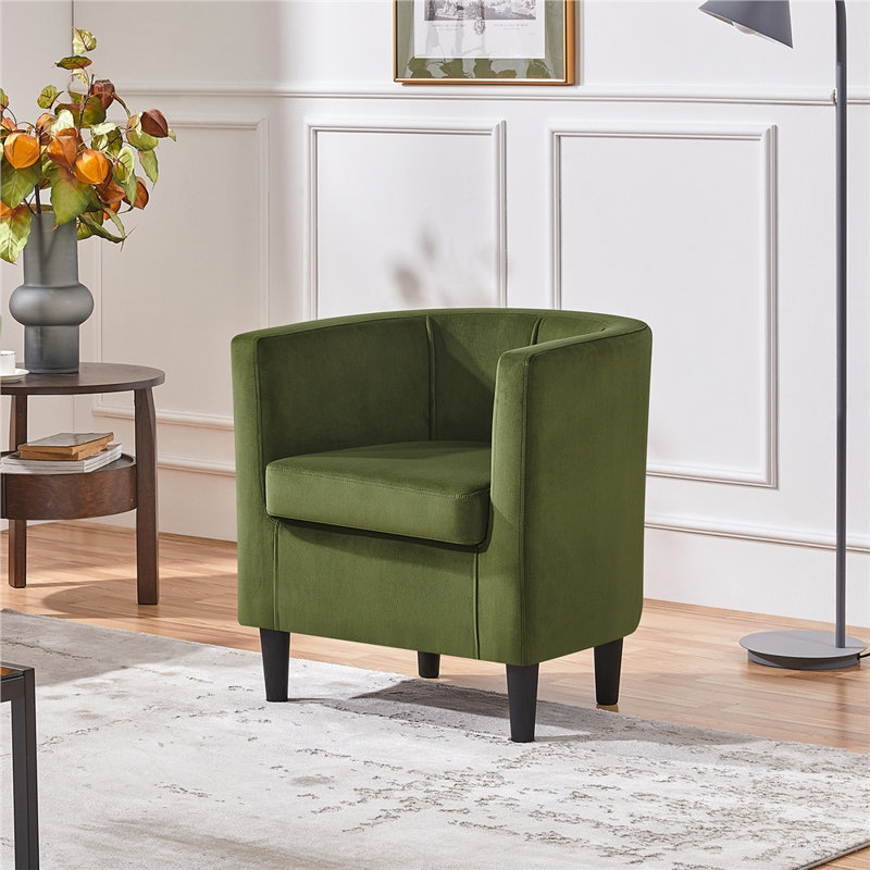 68.5Cm Wide Upholstered Tub Chair, Olive Green