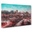 Portland Oregon At Night In Abstract - Wrapped Canvas-55339959