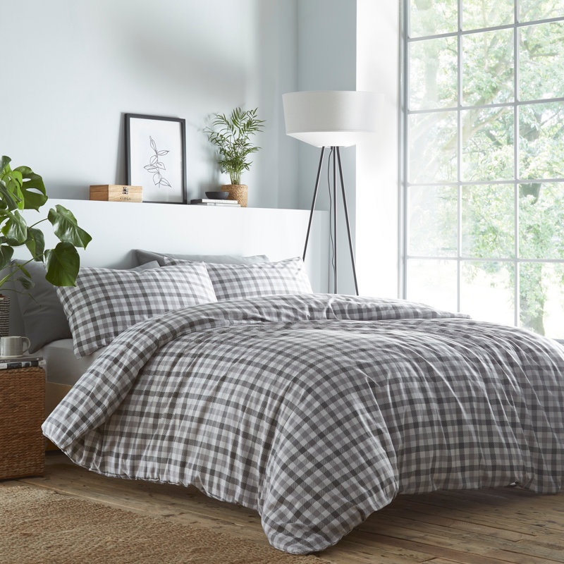 Nolte Plaid Duvet Cover Set with Pillowcases Included, Kingsize Duvet Cover + 2 Standard Pillowcases