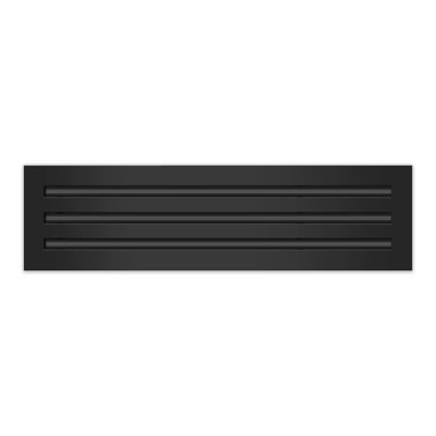 Buildmart - Couvercle de ventilation moderne noir 22 x 6 - Diffuseur linéaire standard - Grille de registre