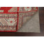 Tapis rouge en laine noué à la main de conception unique 9 pi 10 po x 13 pi 8 po
