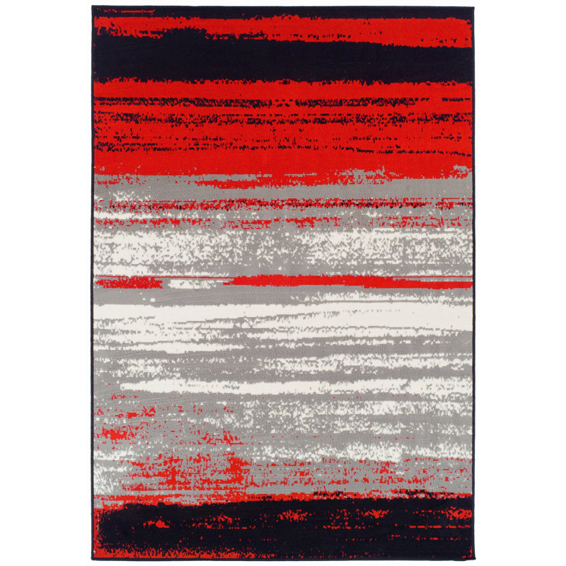 Lamas Abstract Indoor / Outdoor Rug, Rectangle 2' x 3'
