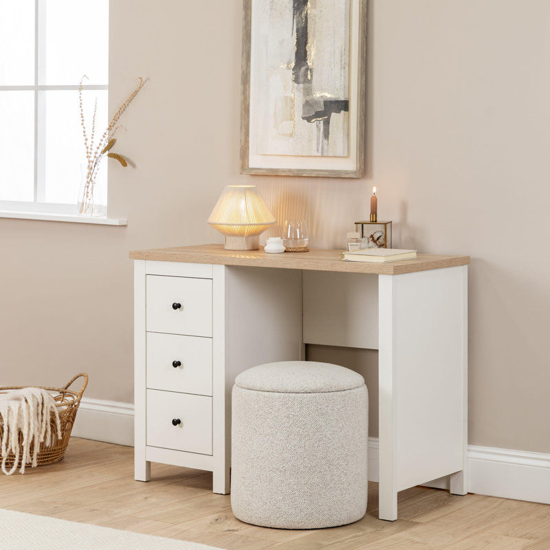 Maryhannah Dressing Table with Mirror, Alabaster White