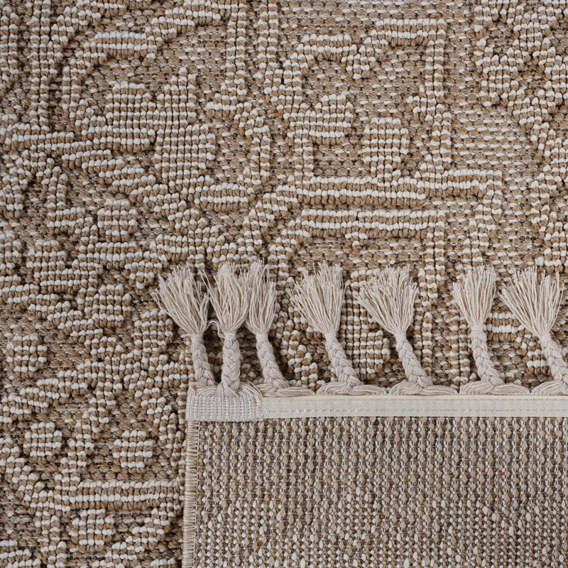 Traditional indoor/outdoor area rugs, Rectangle 6'7" x 7'9"