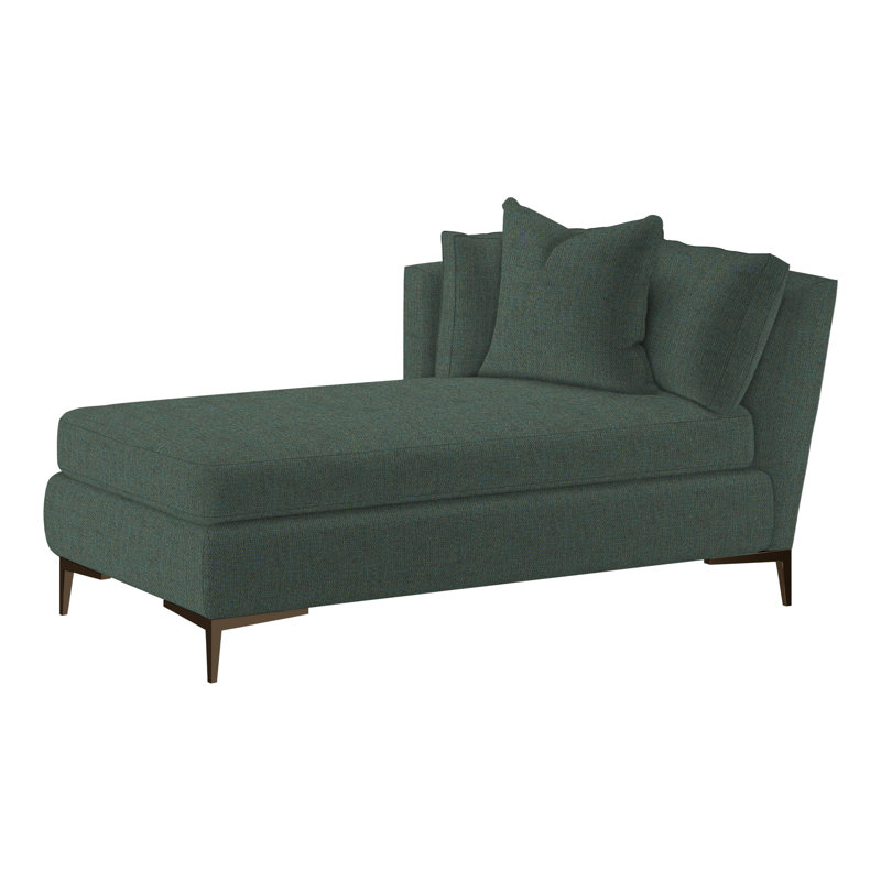 Aiden Chaise Lounge, Antique Bronze, Left Hand Facing, Dutton Indigo (Performance fabric) 1352-54