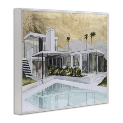 Estampe numérique de piscine tropicale chic, design par Michael Willett