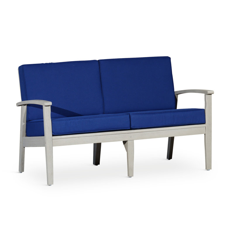 Causeuse avec coussins, Gris, Bleu très foncé