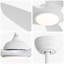 Ventilateur de plafond 48 pouces avec lumière DEL à intensité variable et télécommande, moteur à courant continu à 5 pales ABS-1762167919