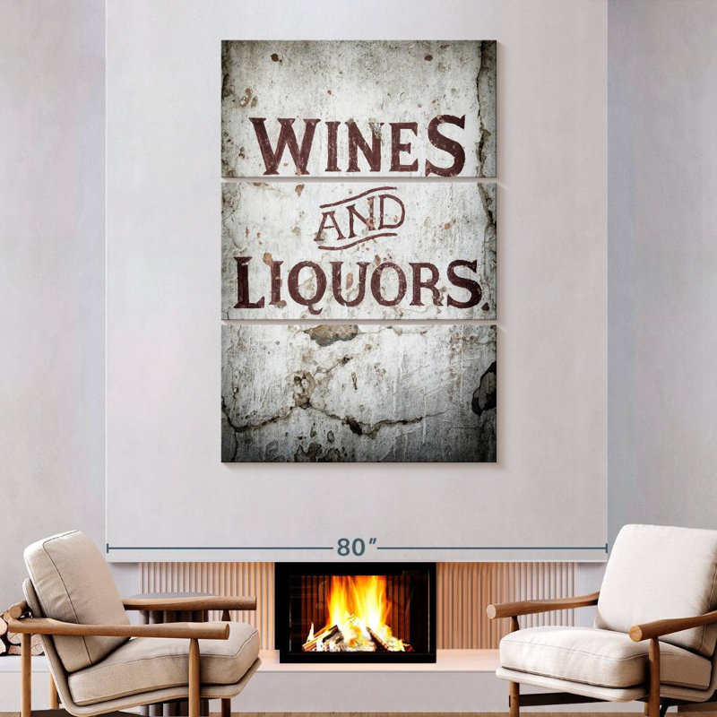 Vins et spiritueux Yarlin, H 74 po x l 48 po